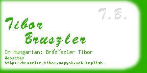 tibor bruszler business card
